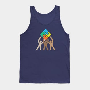 Teamwork and Unity Jigsaw Puzzle Logo Tank Top